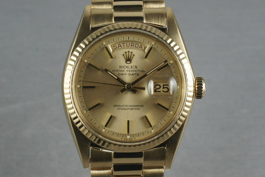 1969 Rolex Vintage 18K YG Day Date 1803 with President Bracelet