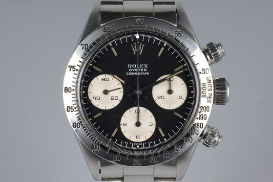 1972 Rolex Daytona 6265 Black Sigma Dial with RSC Papers