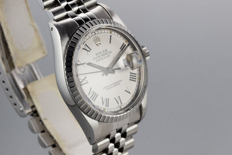 1986 Rolex DateJust 16030 Service Case with Silver Buckley Dial