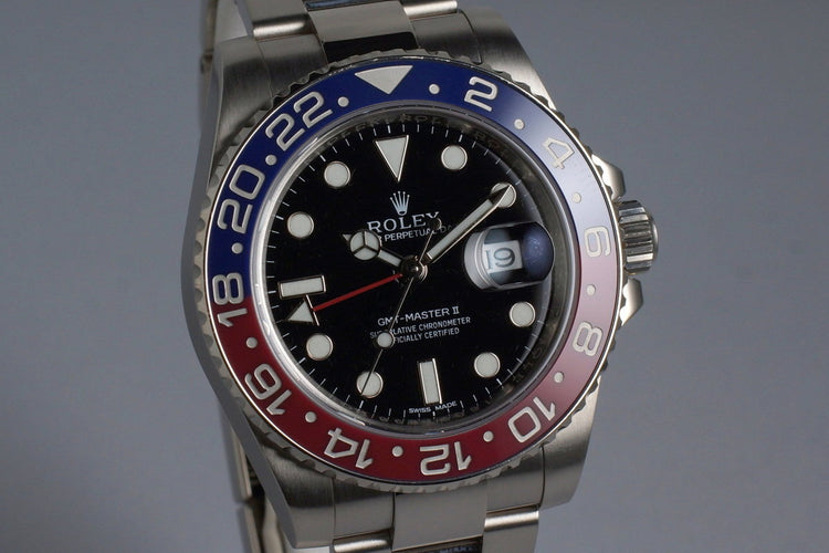 2014 Rolex WG GMT II 116710BLRO with Box and Papers