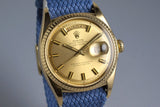 1970 Rolex YG Day-Date 1803 Champagne 'Wide Boy' Dial