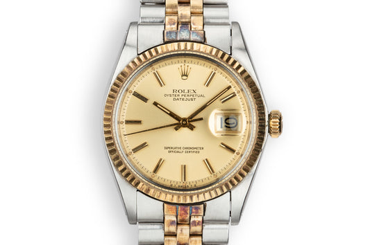 1973 Rolex Two-Tone DateJust 1601 Champagne Sigma Dial