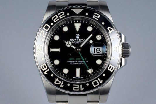 2013 Rolex GMT II 116710LN with Box and Papers