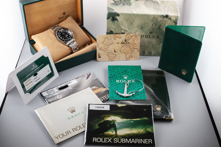 1988 Rolex Submariner 5513 with "SWISS" Only Service Dial with Box and Service Papers