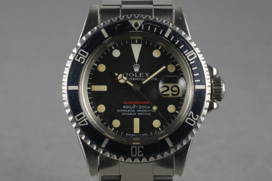 1970 Rolex Red Submariner 1680 with Mark IV Dial