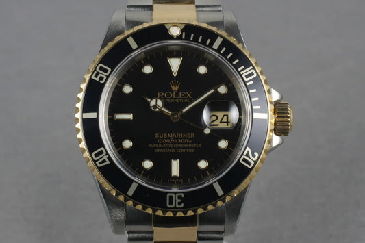 1997 Rolex Submariner 18K/SS Black Dial 16613