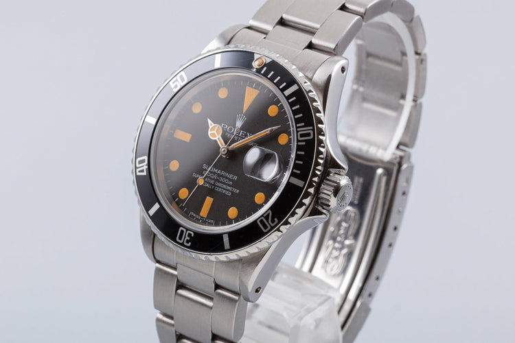 1982 Rolex Submariner 16800 Matte Dial with Box & Service Papers