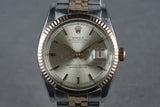 1966 Rolex DateJust 1601 Rose Gold and Stainless Steel