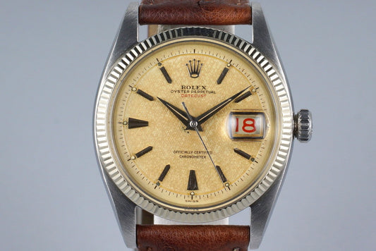1955 Rolex DateJust 6305 1 with Red DateJust Waffle Dial
