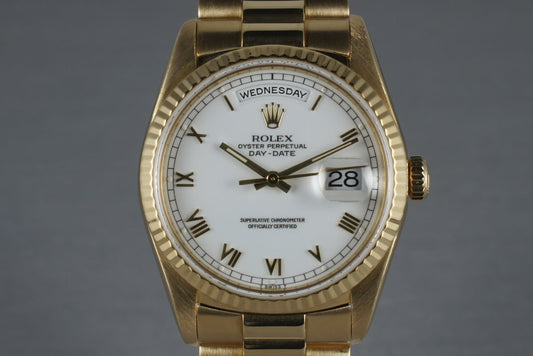 President Ref: 18238 with white Roman Dial