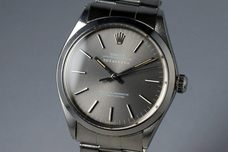 1971 Rolex Oyster Perpetual 1002 Gray Tiffany & Co. Dial