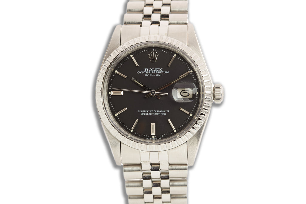 1978 Rolex 1603 Black Sigma Dial Datejust Jubilee Bracelet