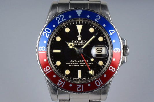 1966 Rolex GMT 1675 Glossy Gilt Dial