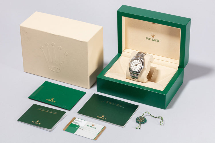2020 Rolex Oyster Perpetual 116000 Silver Dial Box and Card