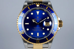2006 Rolex Two Tone Blue Submariner 16613