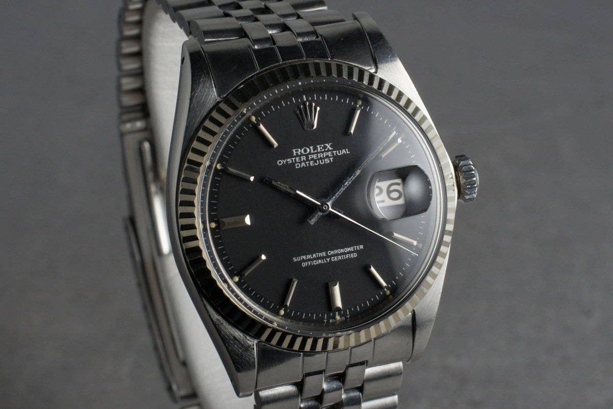 HQ Milton 1968 Rolex 1601 Black Dial DateJust Inventory 2636