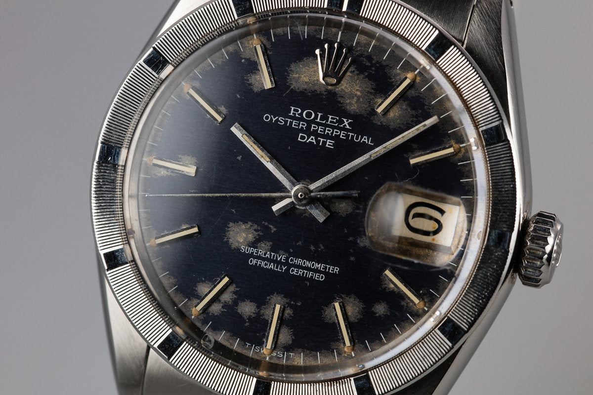 1970 Rolex Date 1501 with Blue Moonlight Cloud Dial