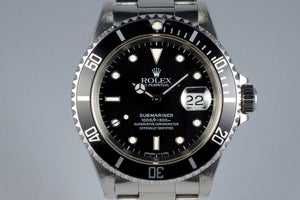 1991 Rolex Submariner 16610 with RCS Papers