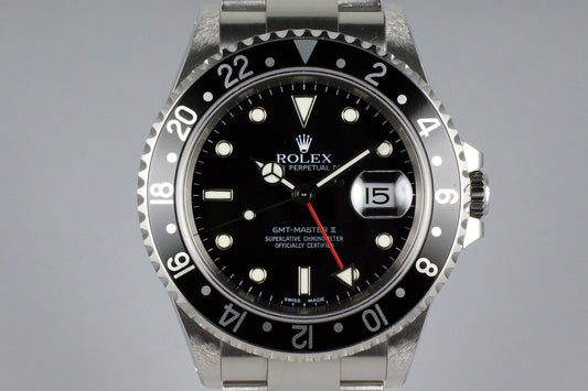 2002 Rolex GMT II 16710 with Box and Papers