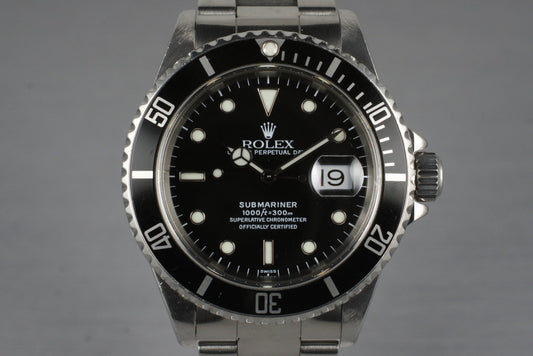 1997 Rolex Submariner 16610 with RSC Papers