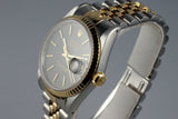 1991 Rolex Two Tone DateJust 16233 Black Tapestry Dial with Concentric Circles