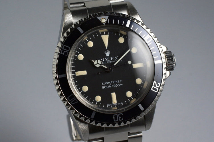 1982 Rolex Submariner 5513 Mark IV Maxi Dial with RSC Papers and Service Box