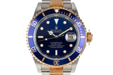 2002 Rolex Two Tone Submariner 16613 Blue Dial and Very Rosy Patina