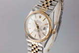 1988 Rolex Two-Tone DateJust 16013 With Silver "Tiffany & Co." Dial