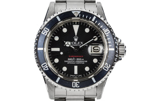 1972 Rolex Submariner 1680 with Red MK VI Dial