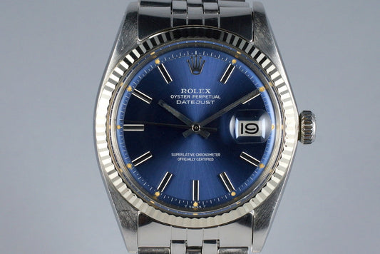 1972 Rolex Datejust 1601 Blue Dial
