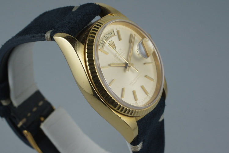 1978 Rolex YG Day Date 18038 with Albino Dial