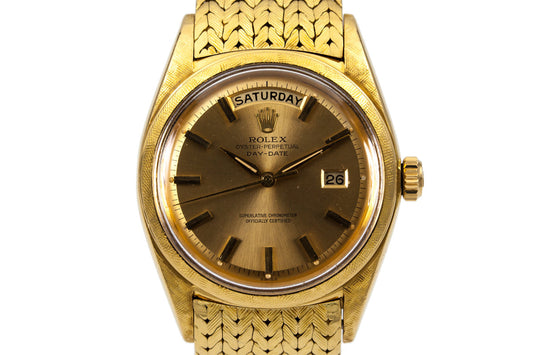 1962 Rolex YG Day-Date 1806 with Morellis Finish and Carl Bucherer bracelet