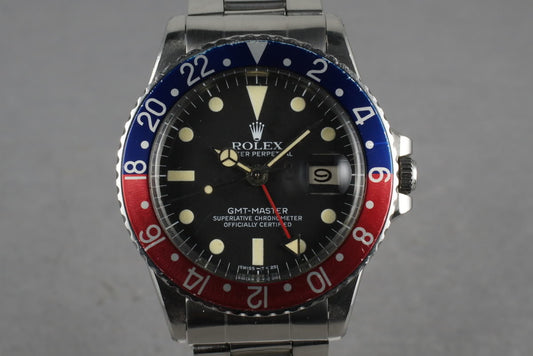 1972 Rolex GMT 1675 with  Box and Papers