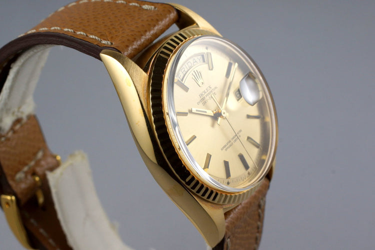 1972 Rolex YG Day-Date 1803 Champagne Sigma Dial