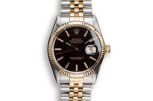 1987 Rolex Two-Tone DateJust 16013 Black Dial