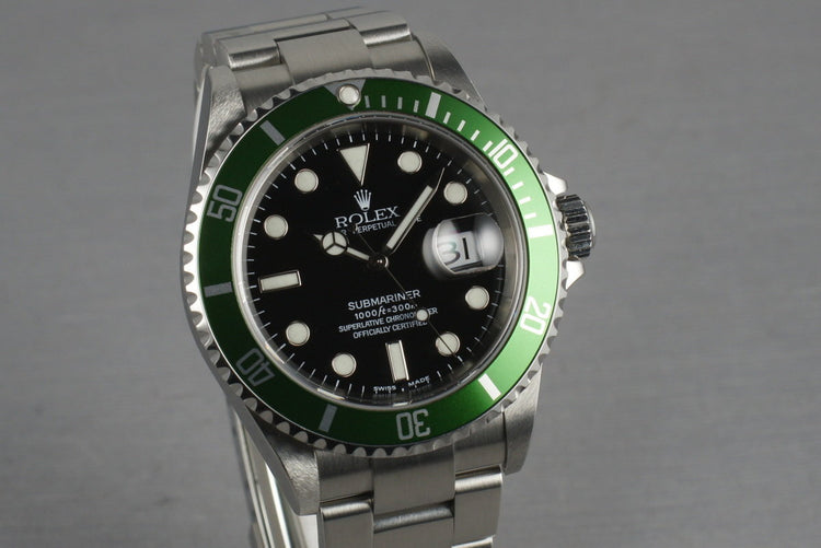 Rolex Green Submariner  16610 LV Mark 1 dial and bezel complete set