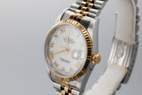 1995 Rolex Two Tone DateJust 16233 White Roman Dial with Box and Papers