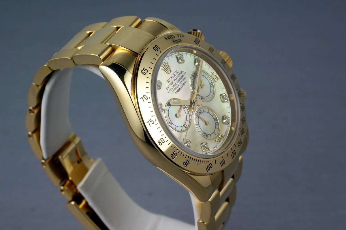 HQ Milton - Rolex 18K Daytona 116528 Champagne MOP with Diamonds