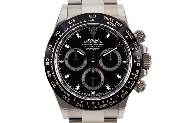 2016 Rolex Ceramic Daytona 116500LN Black Dial with Box and Papers