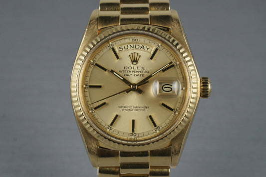 1977 Rolex YG Day-Date 1803 with Box and Papers