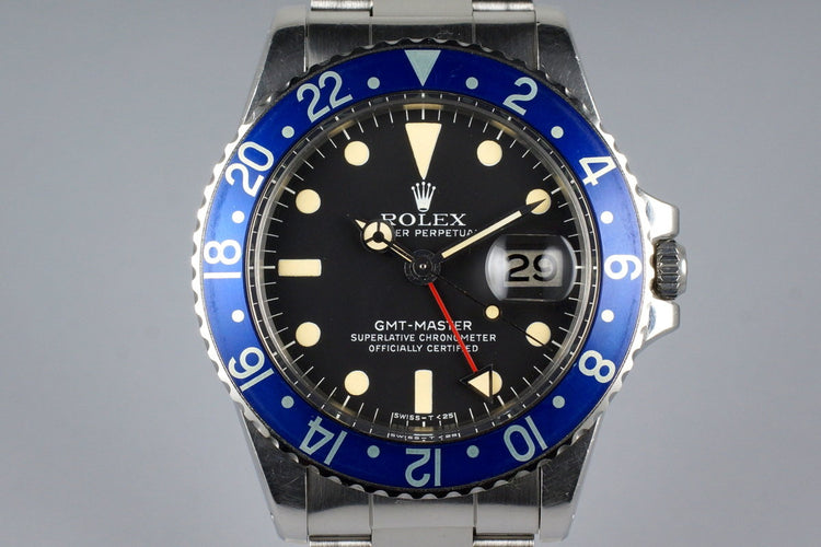 1978 Rolex GMT 1675 with Blueberry Insert