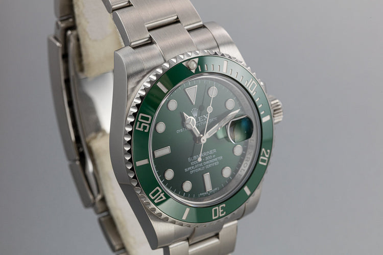 2014 Rolex Submariner 116610LV Hulk with Box and Papers