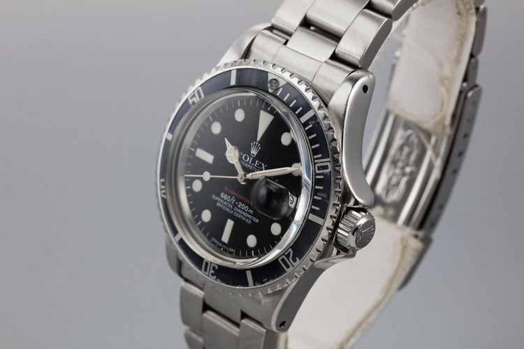 1974 Rolex Red Submariner 1680 MK VI Dial with Box and Papers