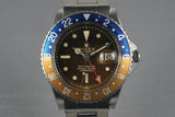 1960 Rolex GMT 1675 PCG OCC Gilt Chapter Ring Tropical Dial