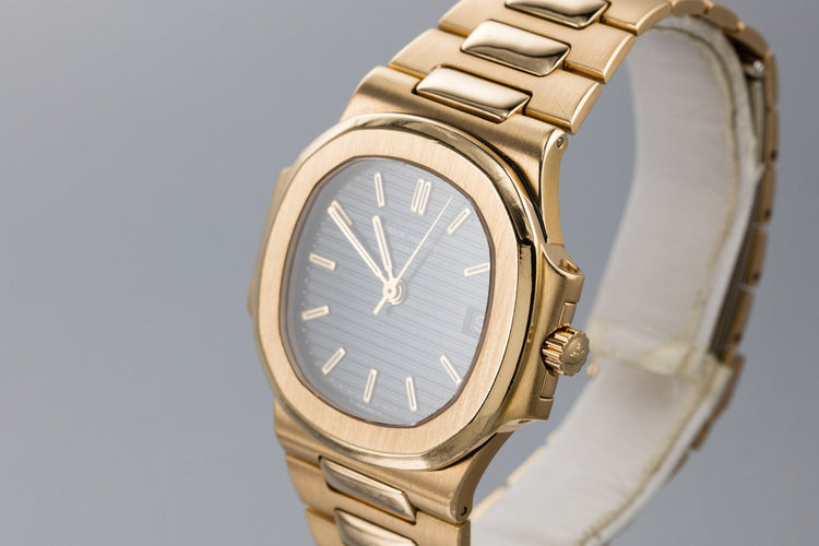 1988 18K Patek Phillipe Nautilus 3800/1 Sigma Dial with Box and Papers