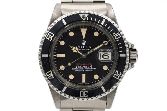 1969 Rolex Red Submariner 1680 Meters First Mark 1 Long F with Box and Papers