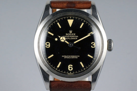 1960 Rolex Explorer 1 1016 Gilt Chapter Ring Dial with Box and Papers