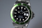 2003 Rolex Green Submariner 16610LV with Box and Papers ‘Y Serial Full Set’