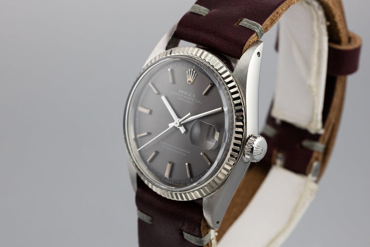 1969 Rolex DateJust 1601 with No Lume Grey Dial