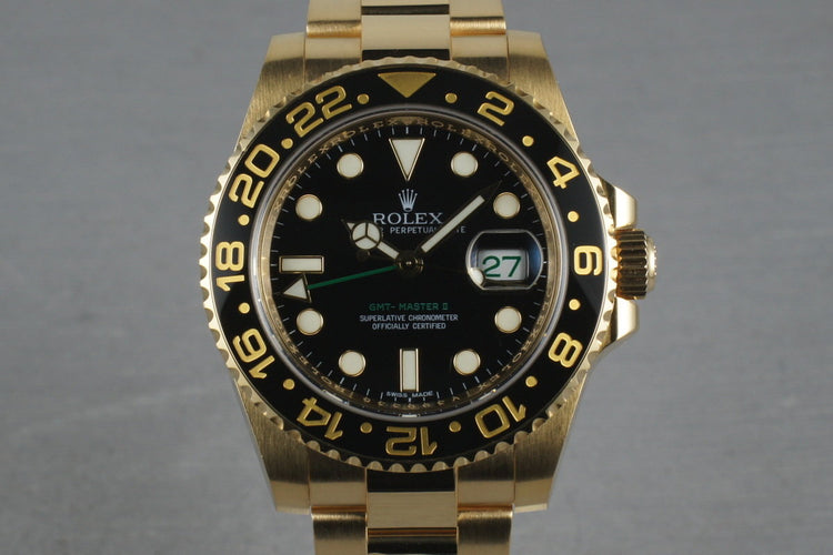 Rolex Ceramic GMT 18K Black Dial 116718 with box and papers